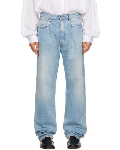 Hed Mayner Seam Pocket Jeans - Blue