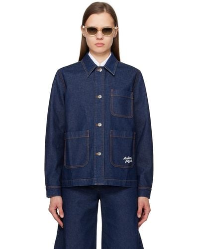 Maison Kitsuné Workwear Denim Jacket - Blue
