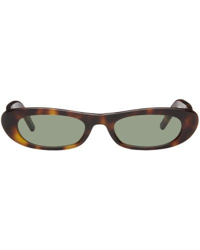 Saint Laurent Tortoiseshell Sl 557 Shade Sunglasses - Black