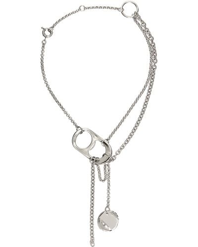 Acne Studios Silver Can Puller Necklace - Multicolour