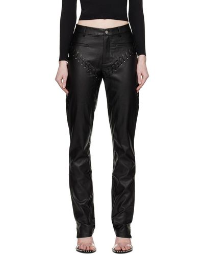 Miaou Hannah Jewett Edition Jet Faux-leather Pants - Black