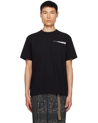 Sacai Interstellarコレクション Tシャツ - ブラック