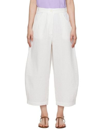Cordera Tubular Curved Trousers - White