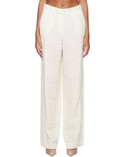 Nina Ricci Crinkled Trousers - White