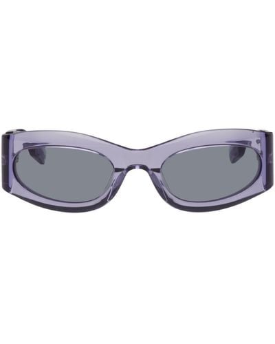 McQ Mcq Purple Oval Sunglasses - Black