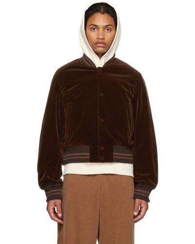 we11done Padded Bomber Jacket - Brown