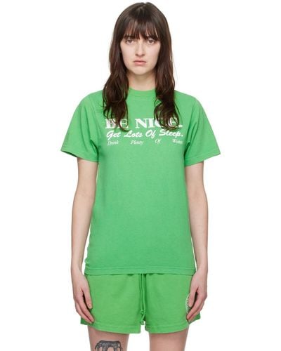Sporty & Rich Sportyrich ーン Be Nice Tシャツ - グリーン