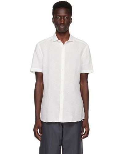 Zegna Chemise blanche à coupe classique - Noir