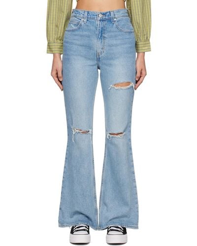 Levi's 70's High Rise Flare Jean in Blue