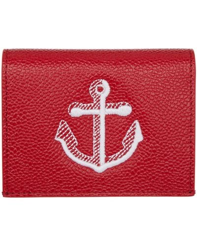 Thom Browne Red Anchor Double Card Holder