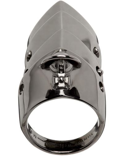 Vivienne Westwood Gunmetal Armor Ring - Multicolor