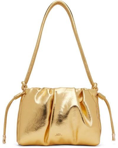 A.P.C. . Gold Ninon Mini Shoulder Bag - Metallic