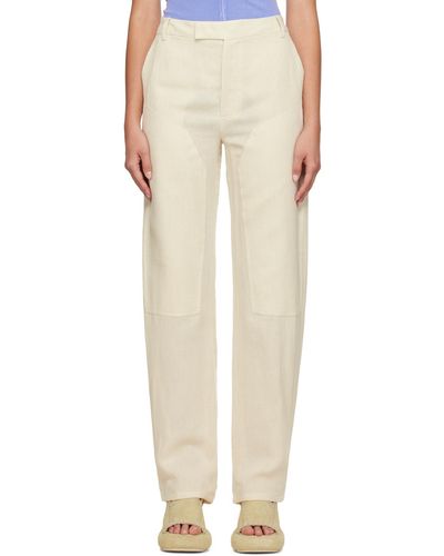 Eckhaus Latta Off- Relaxed-fit Pants - Natural