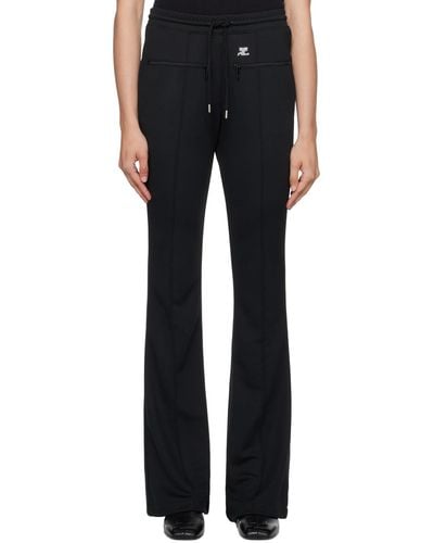 Courreges Pinched Seam Track Trousers - Black