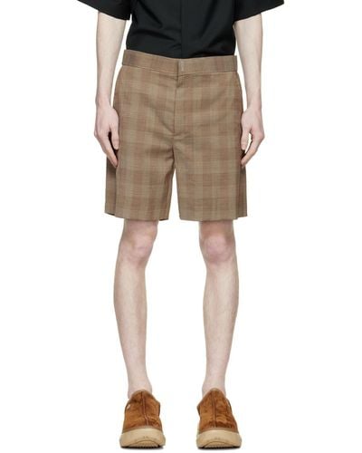 Givenchy Brown Wool Shorts - Multicolor