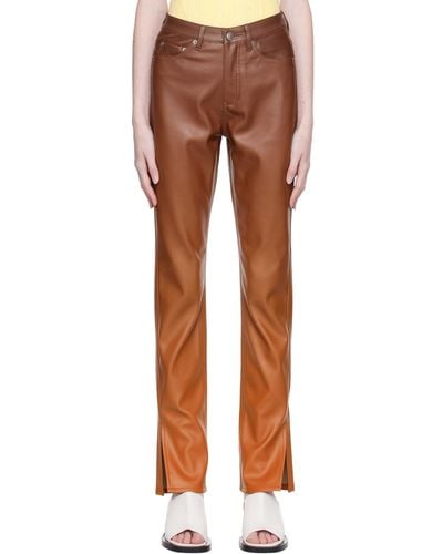 Ksubi Orange Melrose Sunset Faux-leather Pants - Multicolor