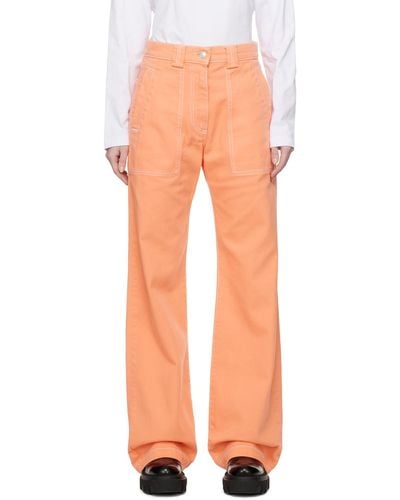 MSGM Orange baggy Jeans