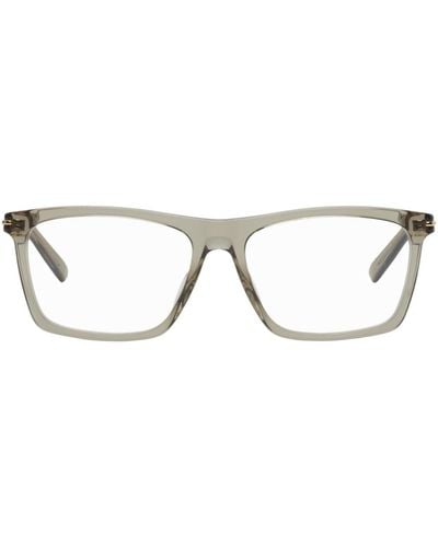 Gucci Brown Rectangular Glasses - Black