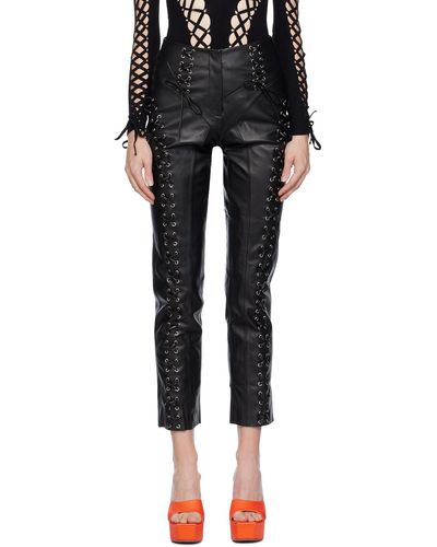 Sinead Gorey Ssense Exclusive Leather Trousers - Black