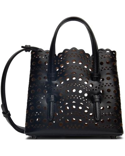 Alaïa Black Mina 16 Micro Top Handle Bag