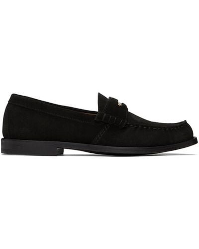 Rhude Suede Penny Loafers - Black