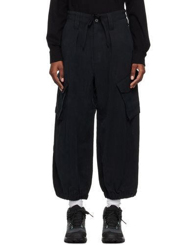 Y-3 Crinkled Trousers - Black