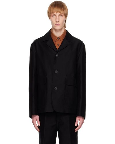 Margaret Howell Flap Pocket Blazer - Black