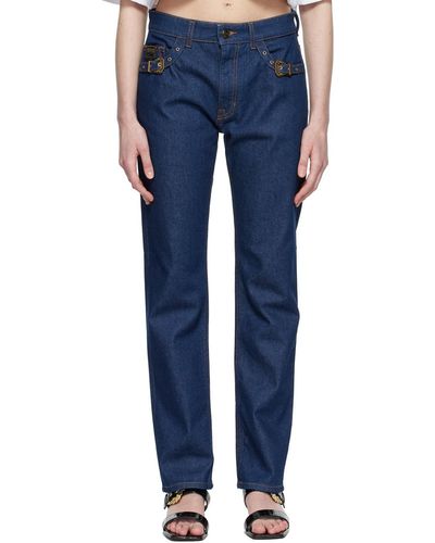 Versace Icon Buckle Jeans - Blue