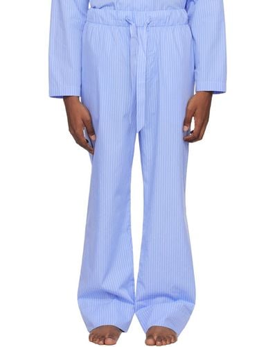 Tekla Drawstring Pyjama Trousers - Blue