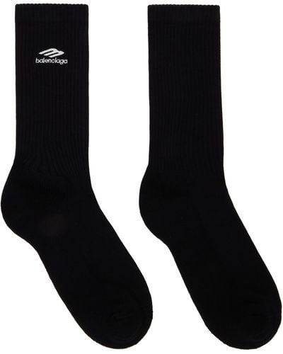 Balenciaga Black 3b Sports Icon Socks
