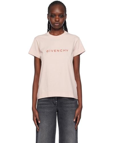 Givenchy Pink Fitted T-shirt - Black