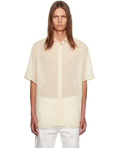 Jil Sander Off-white Spread Collar Shirt - Multicolor