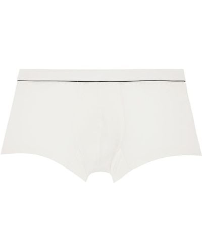 Zegna White Piping Boxer Briefs - Black