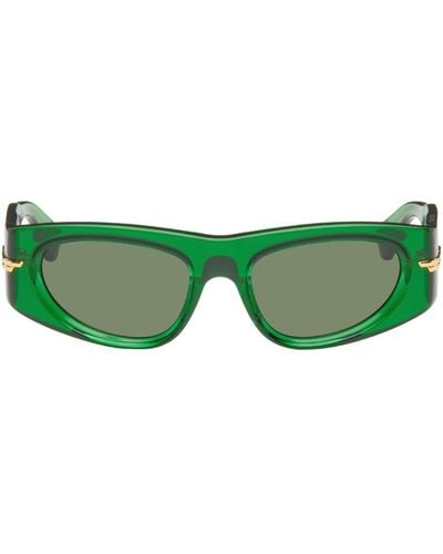 Bottega Veneta Green Cat-eye Sunglasses