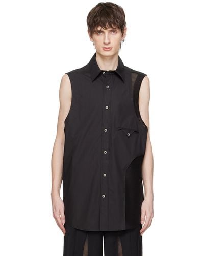 Feng Chen Wang Sleeveless Shirt - Black