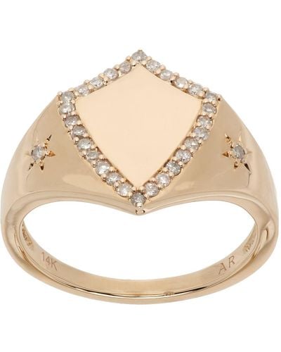 Adina Reyter Shield Ring - Metallic