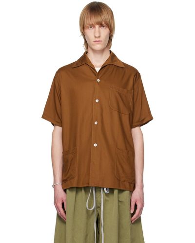 Maison Margiela Brown Patch Shirt - Multicolour
