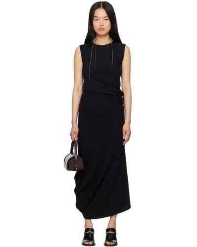 Lemaire Twisted Midi Dress - Black