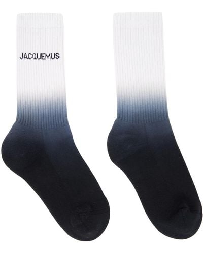 Jacquemus White & Navy Les Classiques 'les Chaussettes Moisson' Socks - Blue