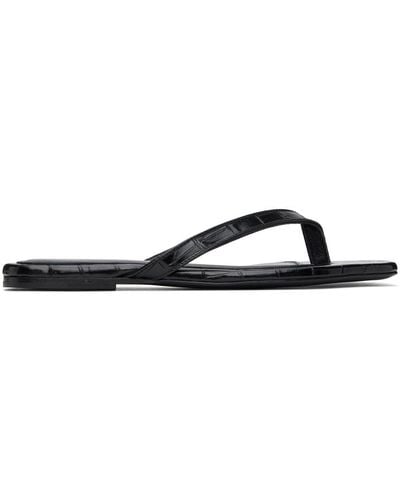Totême Toteme Black 'the Flip-flop' Flat Sandals