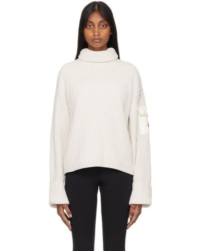 Moncler 'dolcevita' Wool Turtleneck Jumper - White