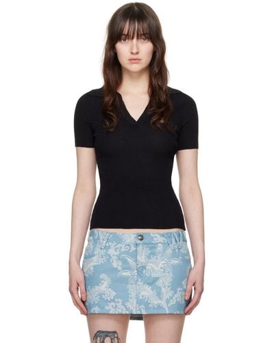 Vivienne Westwood Marina ニットポロシャツ - ブラック