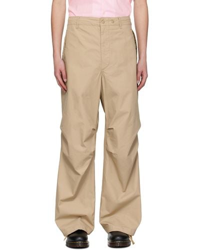 Engineered Garments Khaki Over Trousers - Natural