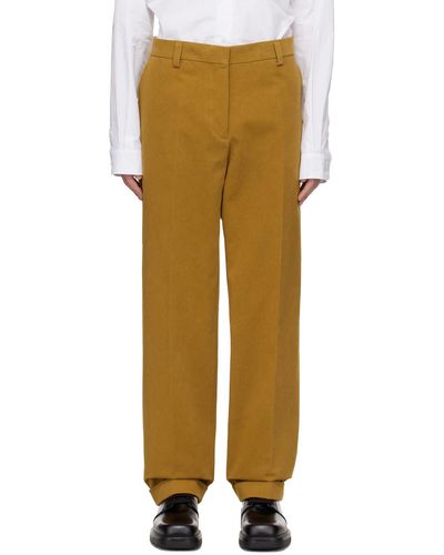 Miu Miu Tan Cuffed Pants - Multicolour