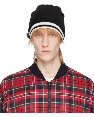 Undercover Striped Beanie - Red