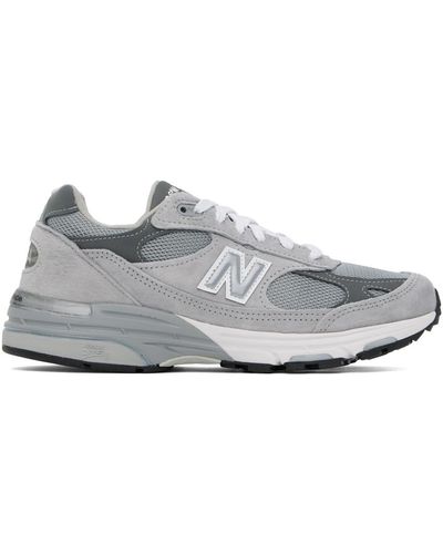 New Balance Grey Made In Usa 993 Core Trainers - Black