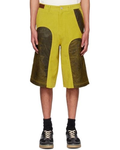 ANDERSSON BELL Panelled Shorts - Yellow
