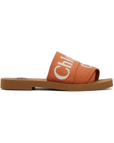 Chloé Orange Woody Sandals - Black