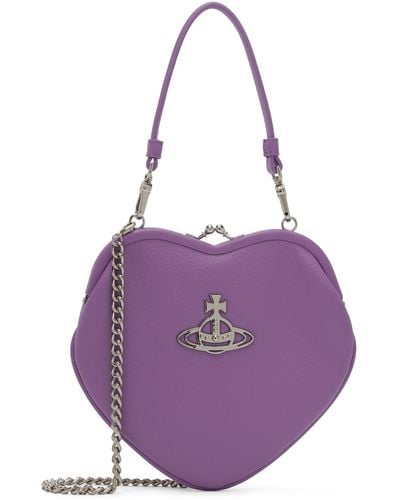 Vivienne Westwood Belle Heart Frame Bag - Purple