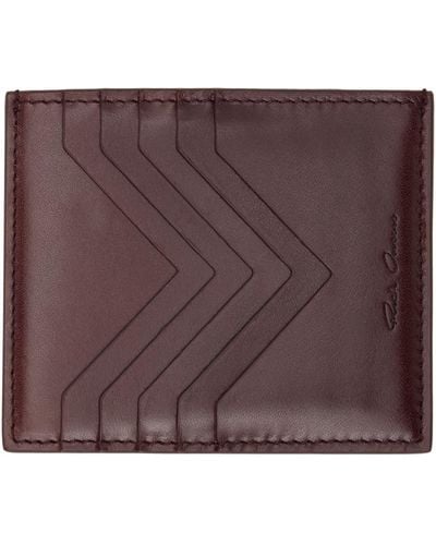 Rick Owens Square Leather Cardholder - Brown